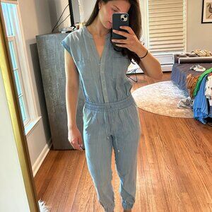 Moon River Denim Blue Jumpsuit